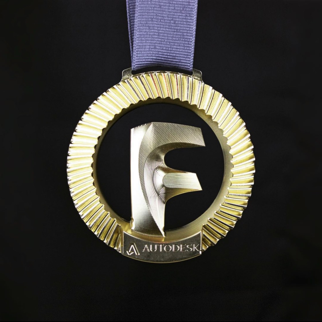 Custom trophy made by Hooper Machine for Autodesk Fusion 360 design contest